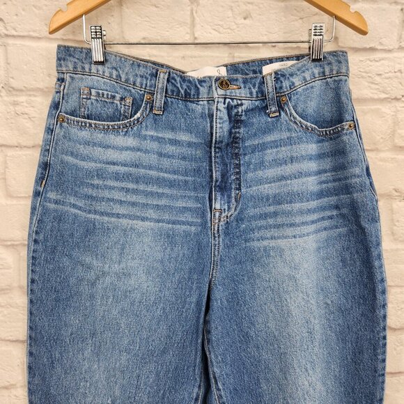 Sam Edelman Women's Blue Yaro High Rise 90's Pinched Waist Jeans Size 31 - Picture 2 of 15